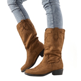 Camel LuckyShoes santiags brun