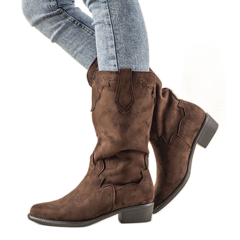 Bottes de cow-boy LuckyShoes marron brun Bottes de cow-boy LuckyShoes marron brun