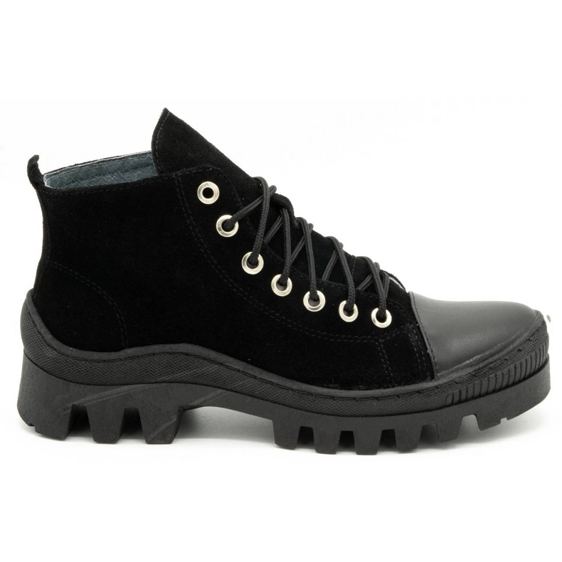 Polbut Boots cuir femme D1 noir le noir