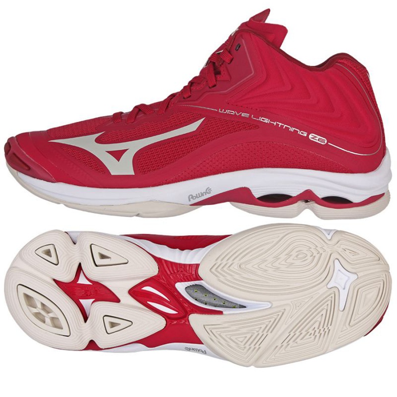 Mizuno Wave Lightning Z6 Mid W V1GC200564 chaussures de volley-ball rouge oranges et rouges Mizuno Wave Lightning Z6 Mid W V1GC200564 chaussures de volley-ball rouge oranges et rouges