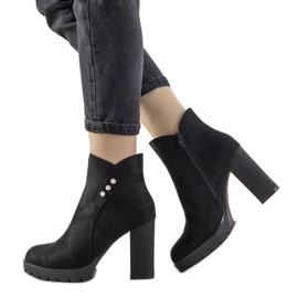 Bottines noires de Castaneda le noir