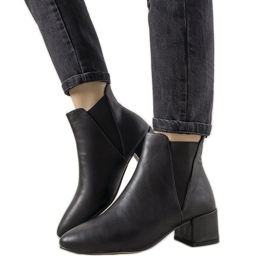 Bottines femme noires à élastique Solano le noir