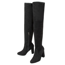 Bottines noires à talons SQ3269 Noir le noir