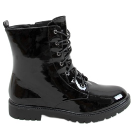 Boots laquées noires S1AX8039-38 Noir le noir