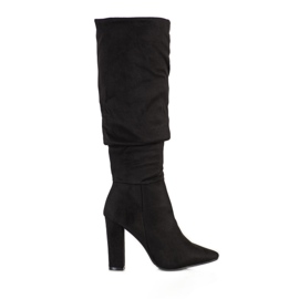 Seastar Bottes élégantes noires sur un poteau le noir