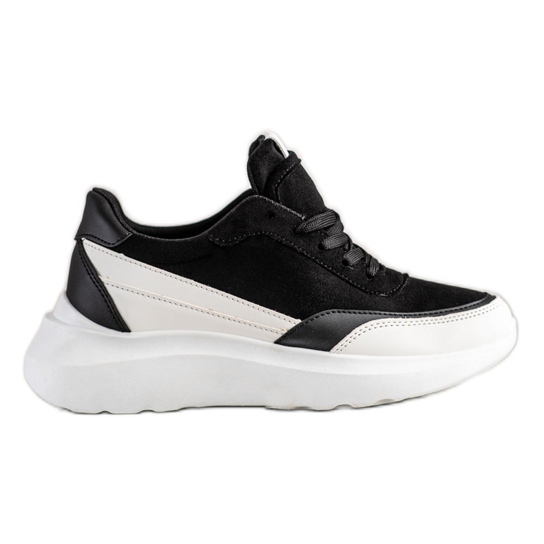 SHELOVET Baskets en daim noires le noir