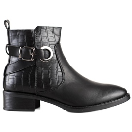 Super Mode Bottes décontractées avec boucle le noir