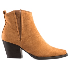 Bestelle Bottines En Daim En Spitz brun