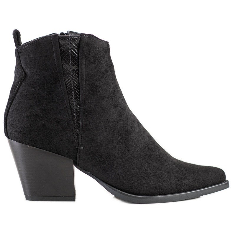Bestelle Bottines En Daim En Spitz le noir