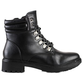 Cm Paris Bottes à lacets décontractées noir
