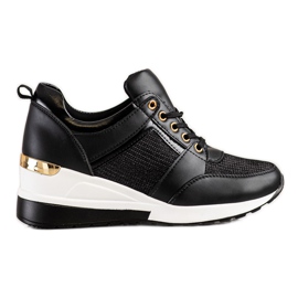 Diamantique Baskets compensées noires