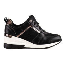 Sweet Shoes Baskets compensées avec maille noir