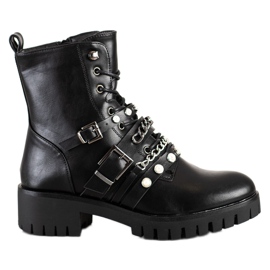 Cm Paris Travailleurs à la mode avec des perles noir