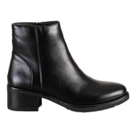 Lovery Bottes décontractées en cuir écologique noir