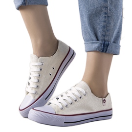 Baskets Guest crème brillantes beige