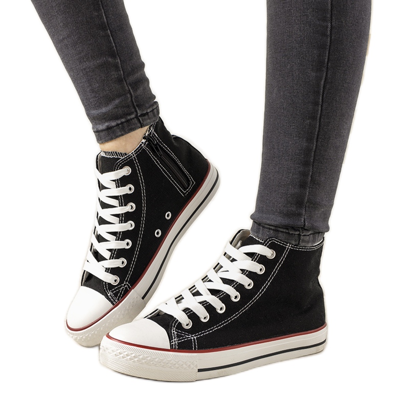 Baskets montantes noires Mediana le noir