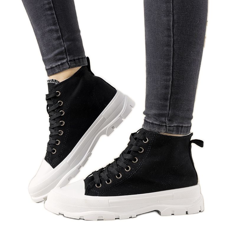 Baskets femme Sanabria noires le noir