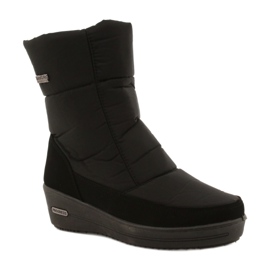 Bottes de neige légères des femmes sur la progression de la fourrure progj-22-126 noir