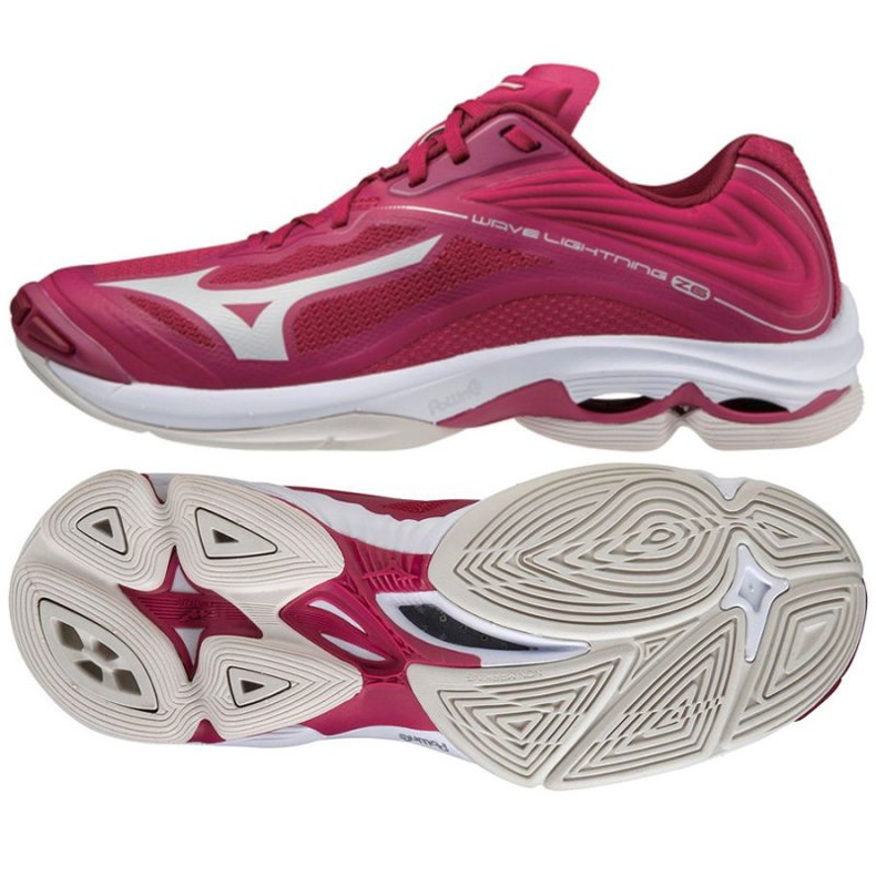 Mizuno Wave Lightning Z6 Low W V1GC200064 chaussures de volley-ball rouge oranges et rouges