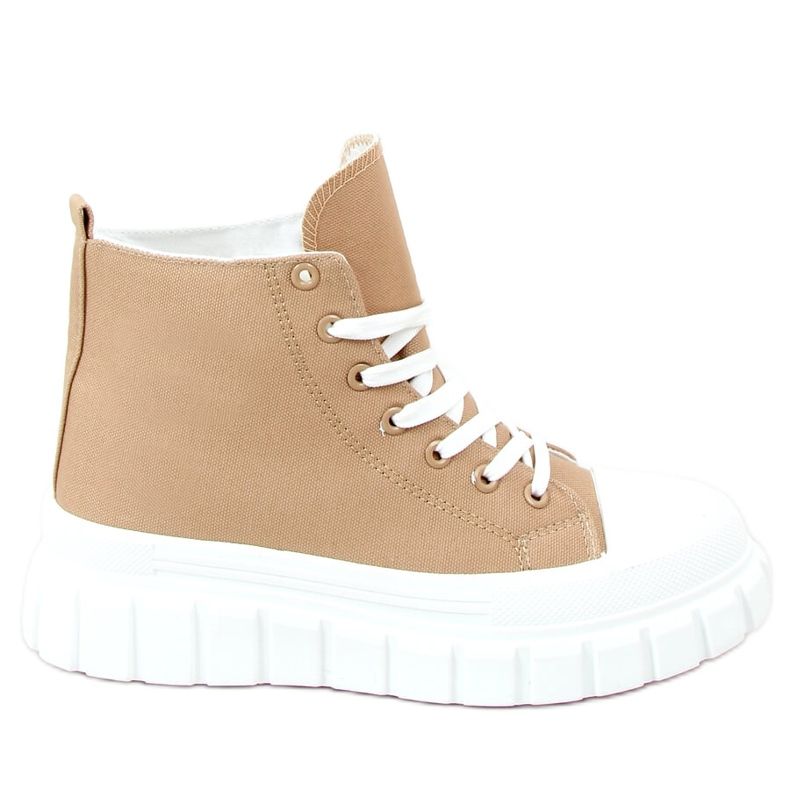 Baskets pour la cheville beige VL151P Kaki Baskets pour la cheville beige VL151P Kaki