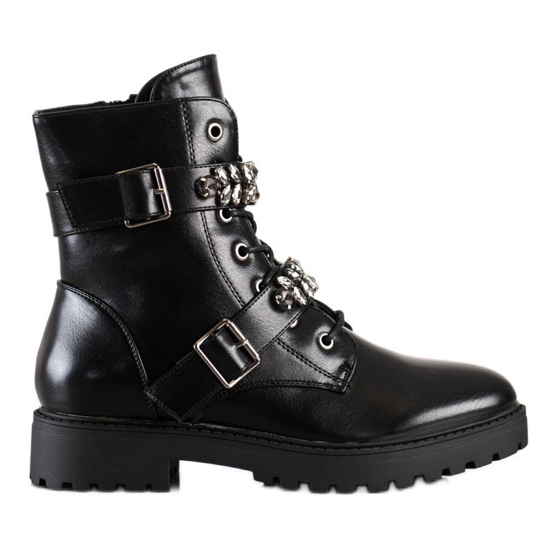 Bestelle Travailleurs chaleureux avec des cristaux le noir Bestelle Travailleurs chaleureux avec des cristaux le noir