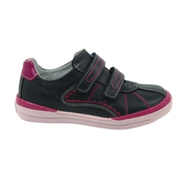 Chaussures brogues pour enfants Ren But 3193 bleu marine multicolore rose