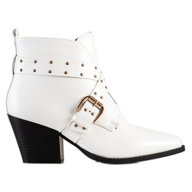 Lucky Shoes Des bottes de rock sur le poteau blanche