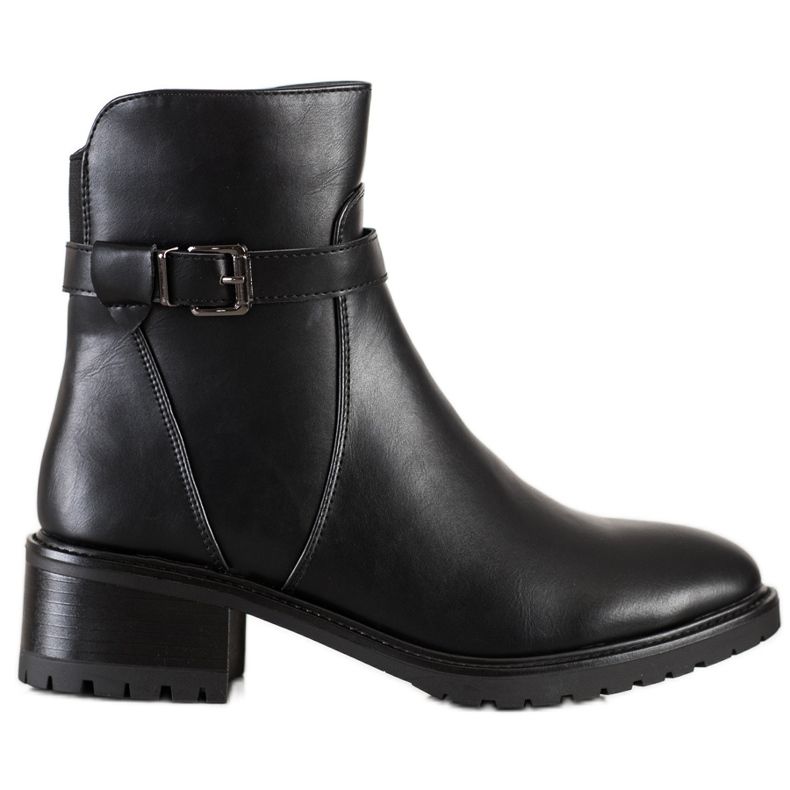 Lovery Bottes décontractées en cuir écologique le noir Lovery Bottes décontractées en cuir écologique le noir