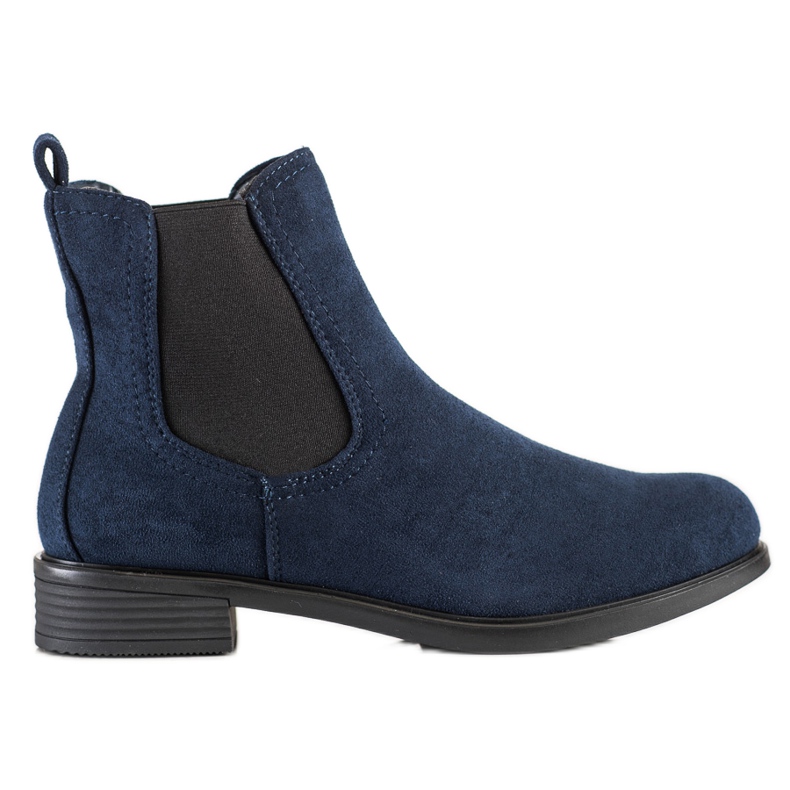 SHELOVET Bottines Chelsea élégantes bleu