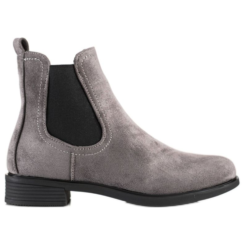 SHELOVET Bottines Chelsea élégantes gris