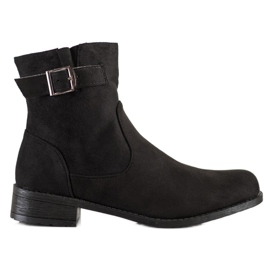 SHELOVET Bottines décontractées en daim noir