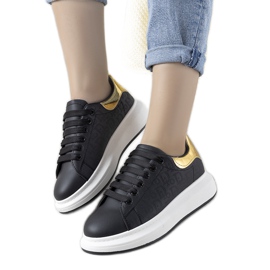 Baskets noires à motifs Valeria tendance