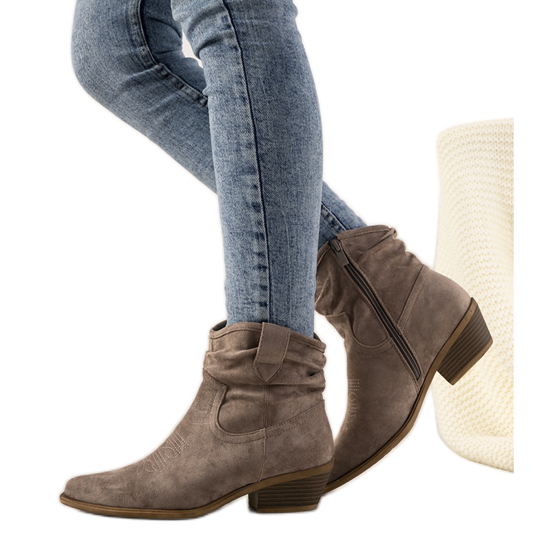 Bottes santiags femme Taup marron brun Bottes santiags femme Taup marron brun