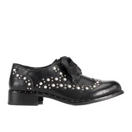 Richelieus noirs avec clous Delvis