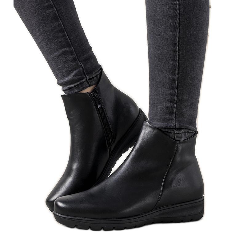 Boots plates Garrido lisses noires le noir Boots plates Garrido lisses noires le noir