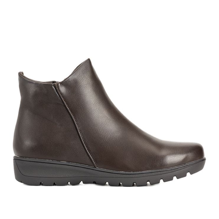 Bottines plates lisses marron Garrido brun