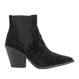 Bottes de cowboy noires pour femmes avec un élastique Barela le noir Bottes de cowboy noires pour femmes avec un élastique Barela le noir