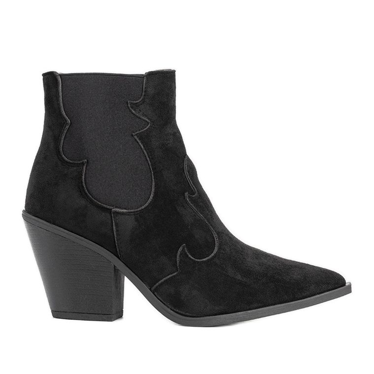 Bottes de cowboy noires pour femmes avec un élastique Barela le noir Bottes de cowboy noires pour femmes avec un élastique Barela le noir