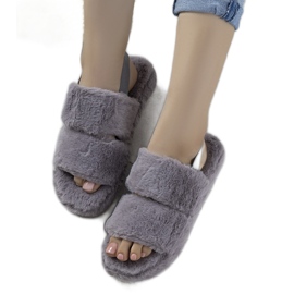 Chaussons femme gris avec élastique et fourrure Rosales Chaussons femme gris avec élastique et fourrure Rosales