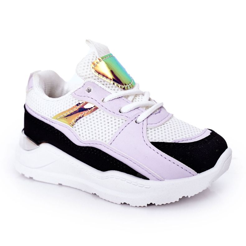 Chaussures de sport pour enfants Sneakers Noir-Violet Game Time blanche le noir