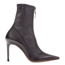 Marco Shoes Talons hauts pour femmes avec une tige flexible noir