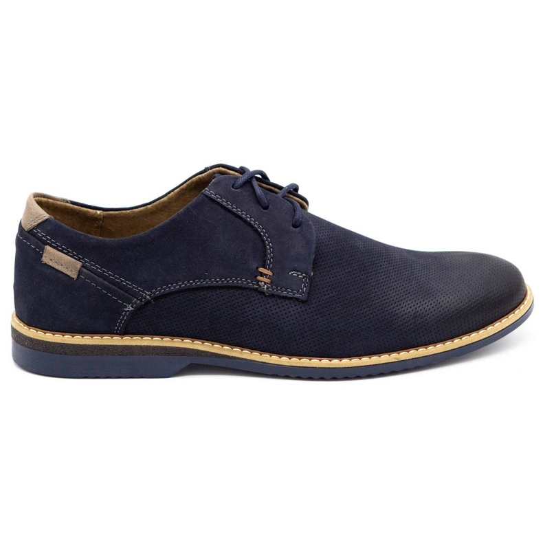 KOMODO Chaussures casual cuir homme 859L bleu marine