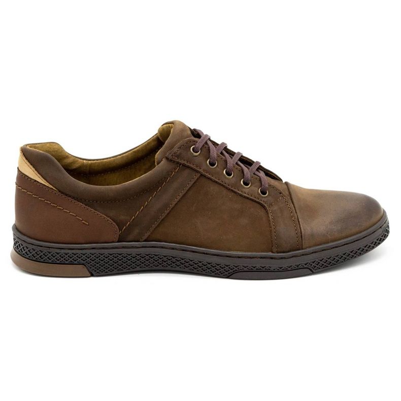 KOMODO Chaussures casual en cuir pour hommes 883LK marron brun
