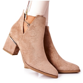 PS1 Bottines Femme En Daim Avec Découpes Kaki Noel