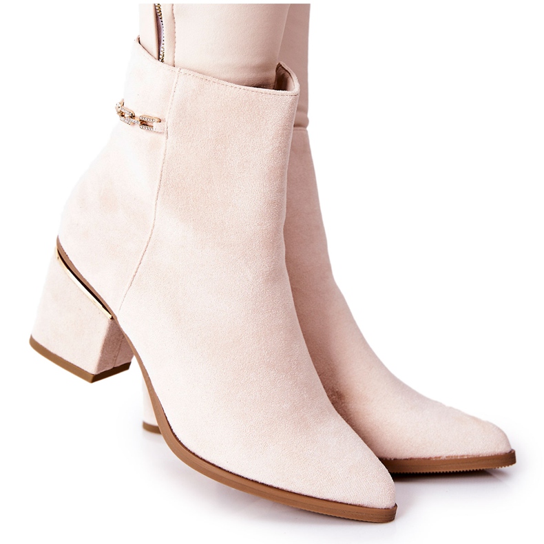 PS1 Bottines Femme En Daim Beige One Step