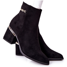 PS1 Bottes En Daim Femme Sur Un Talon Noir One Step le noir