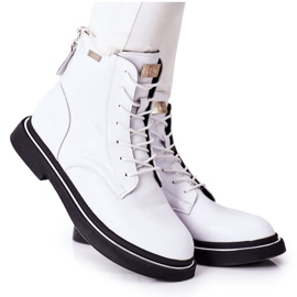Bottes en cuir pour femmes GOE II2N4017 Blanc