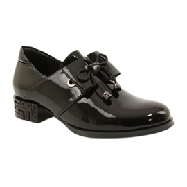 Chaussures Noires Avec Un Noeud Sergio Leone PB260