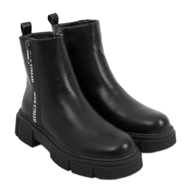 Bottes pour femmes noires HB-78 Noir le noir
