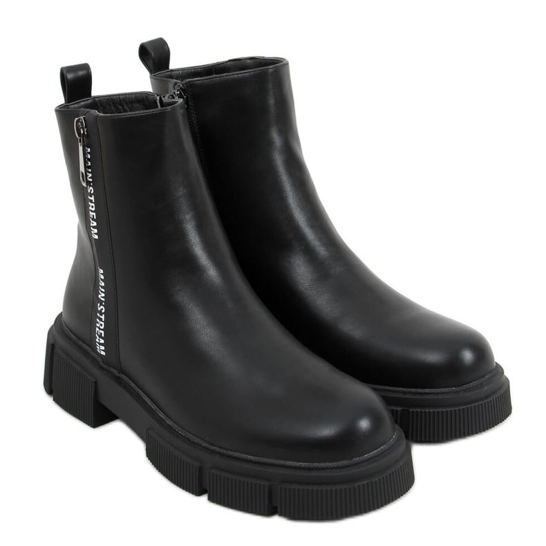 Bottes pour femmes noires HB-78 Noir le noir